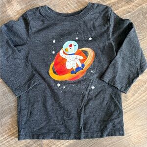 Cat & Jack Astronaut Long Sleeve Tee - Dark Gray